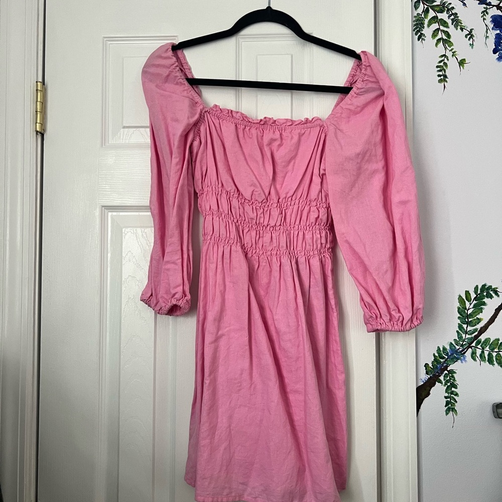 Charlie Holiday Pink Off-Shoulder Dress